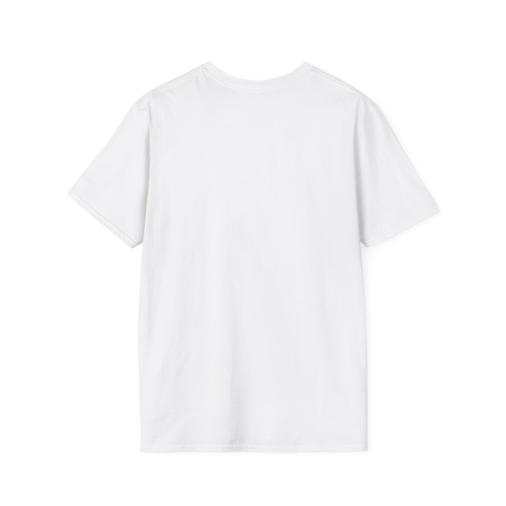 Mouse Flying Paper Plane T-Shirt, Unisex Soft-Style Tee with Bees in Blue Sky & Clouds, 100% Cotton, Lightweight, Durable