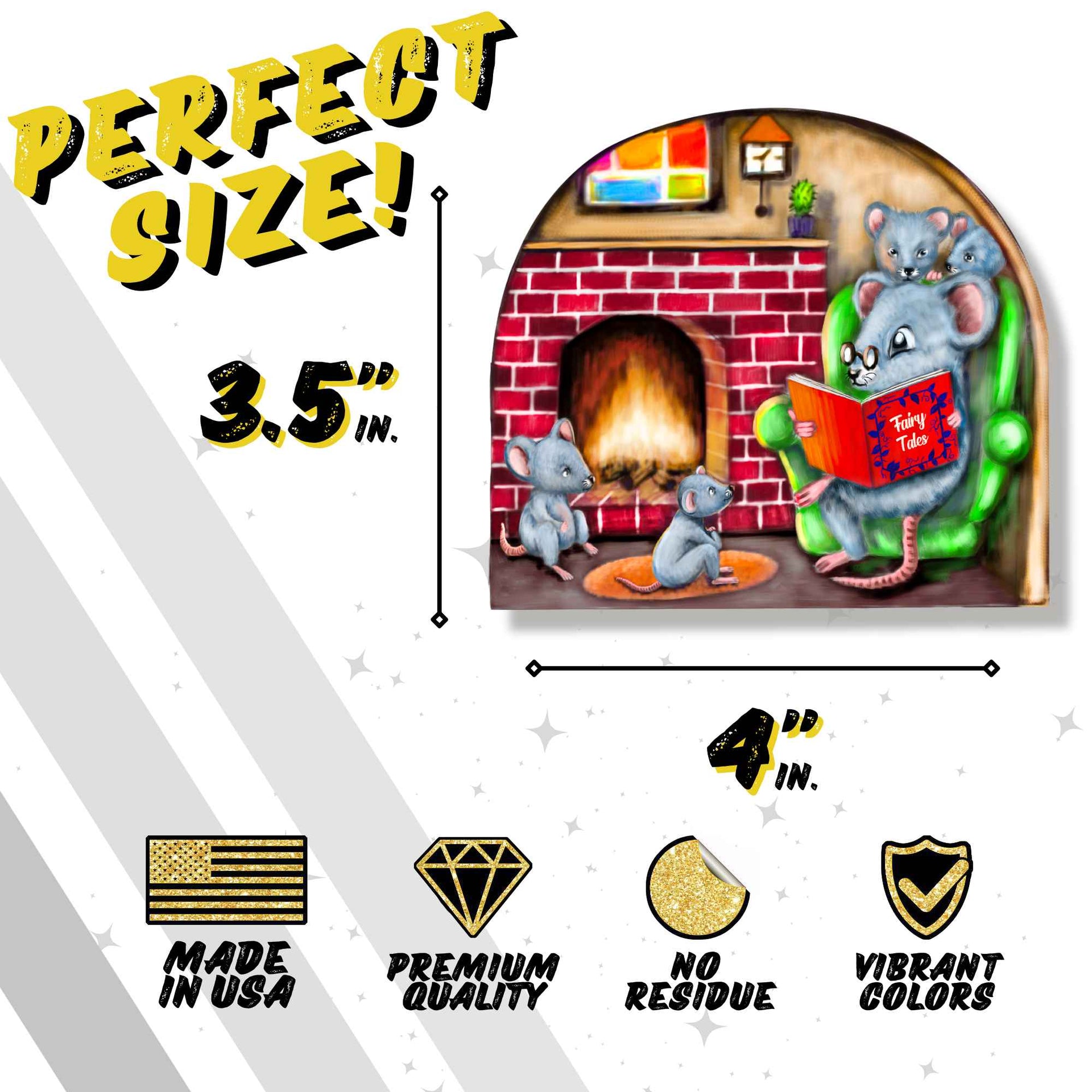 Grandpa Mouse 3D Sticker - Micesterpiece