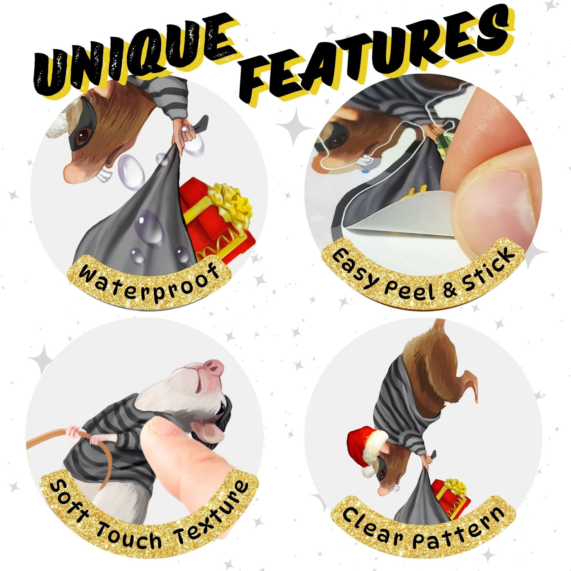Mice Mischief Holiday Wall Sticker - Micesterpiece
