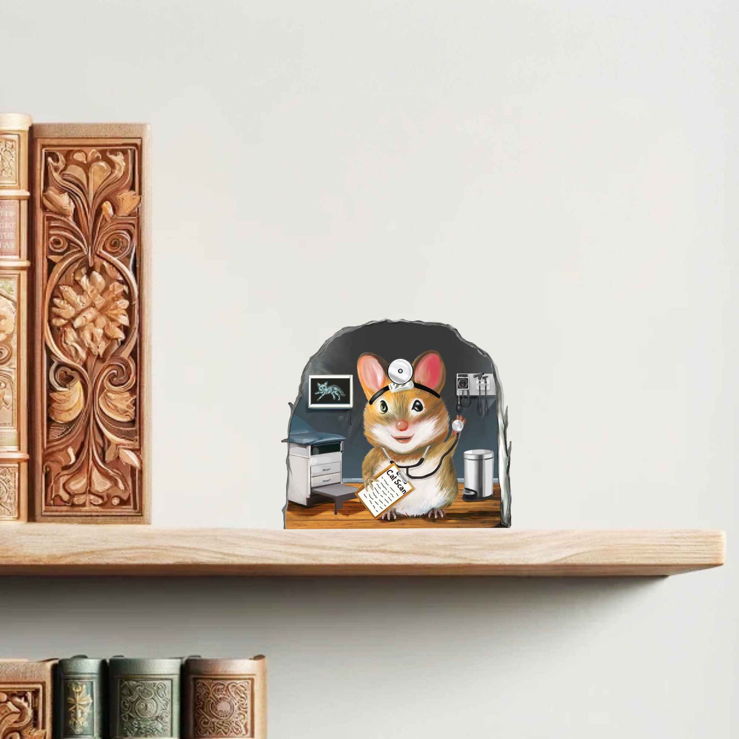 Medical-themed mouse wall decal for clinic or office