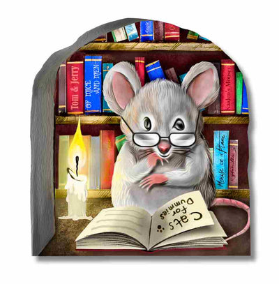 Library Mouse 3D Wall Decal Sticker - Micesterpiece