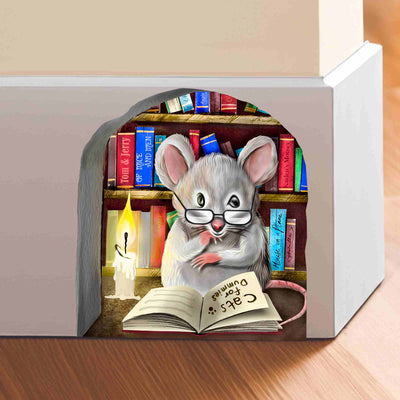 Library Mouse 3D Wall Decal Sticker - Micesterpiece