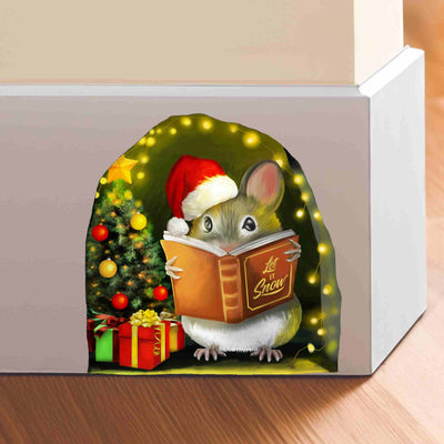 Christmas Mouse Reading Book 3D Sticker - Micesterpiece