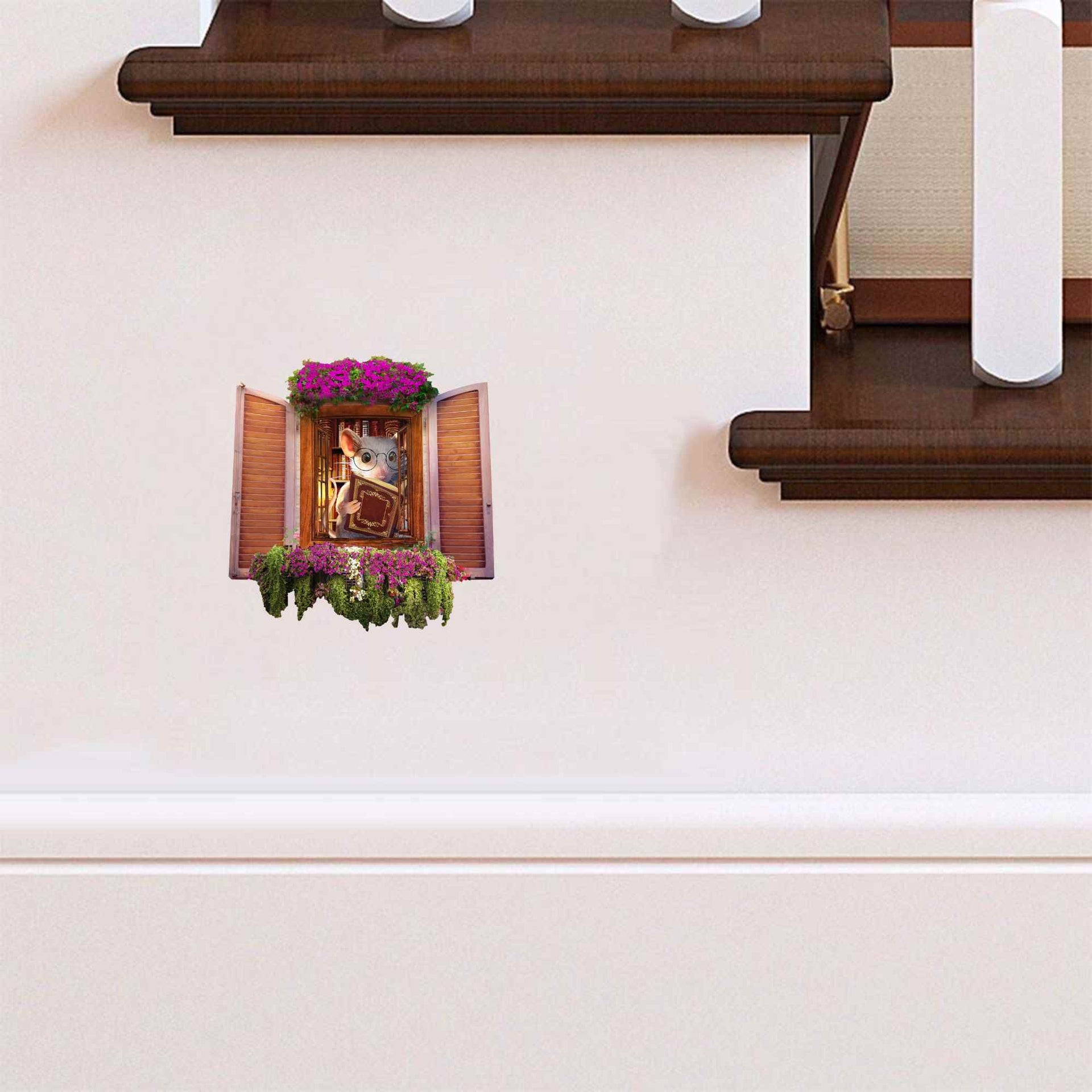 Scholar Mouse 3D Effect Wall Decal Sticker - Micesterpiece