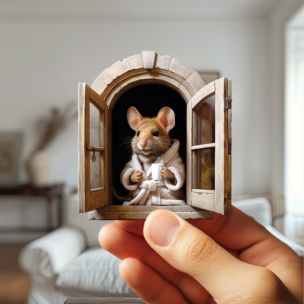 3D Mocha Mouse Wall Decal Sticker - Micesterpiece