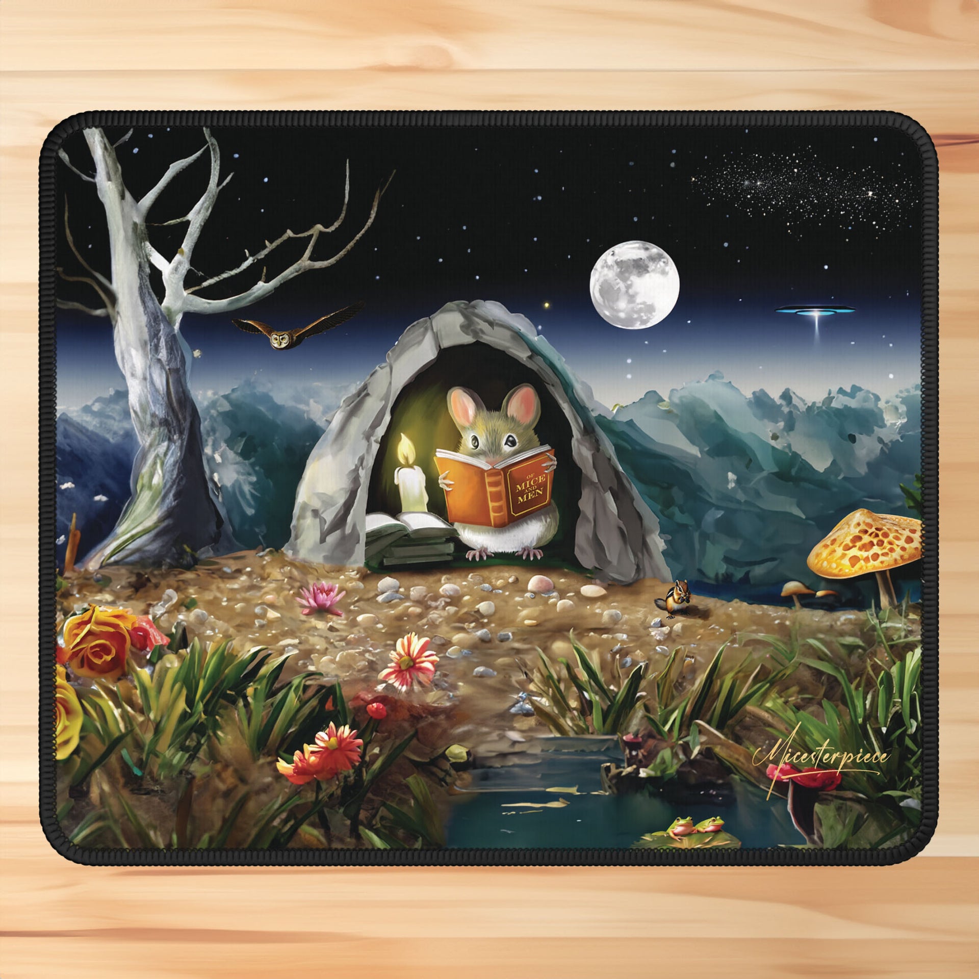 Cute Ergonomic Mouse Pad - Mouse Reading - Micesterpiece