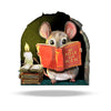 3D Mouse Reading Book Wall Sticker Decal - Micesterpiece