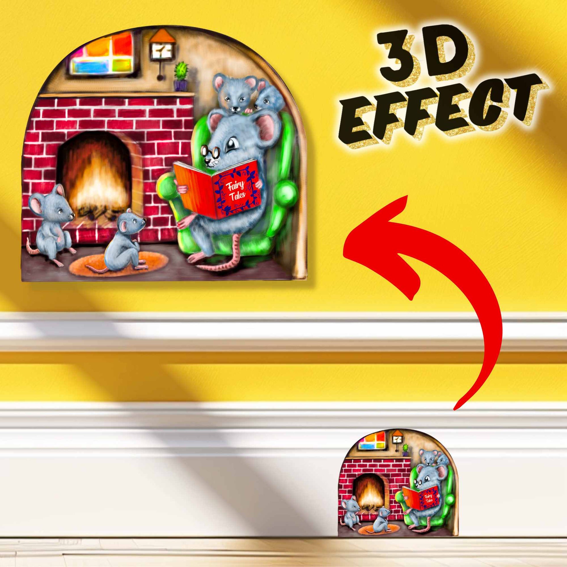 Grandpa Mouse 3D Sticker - Micesterpiece