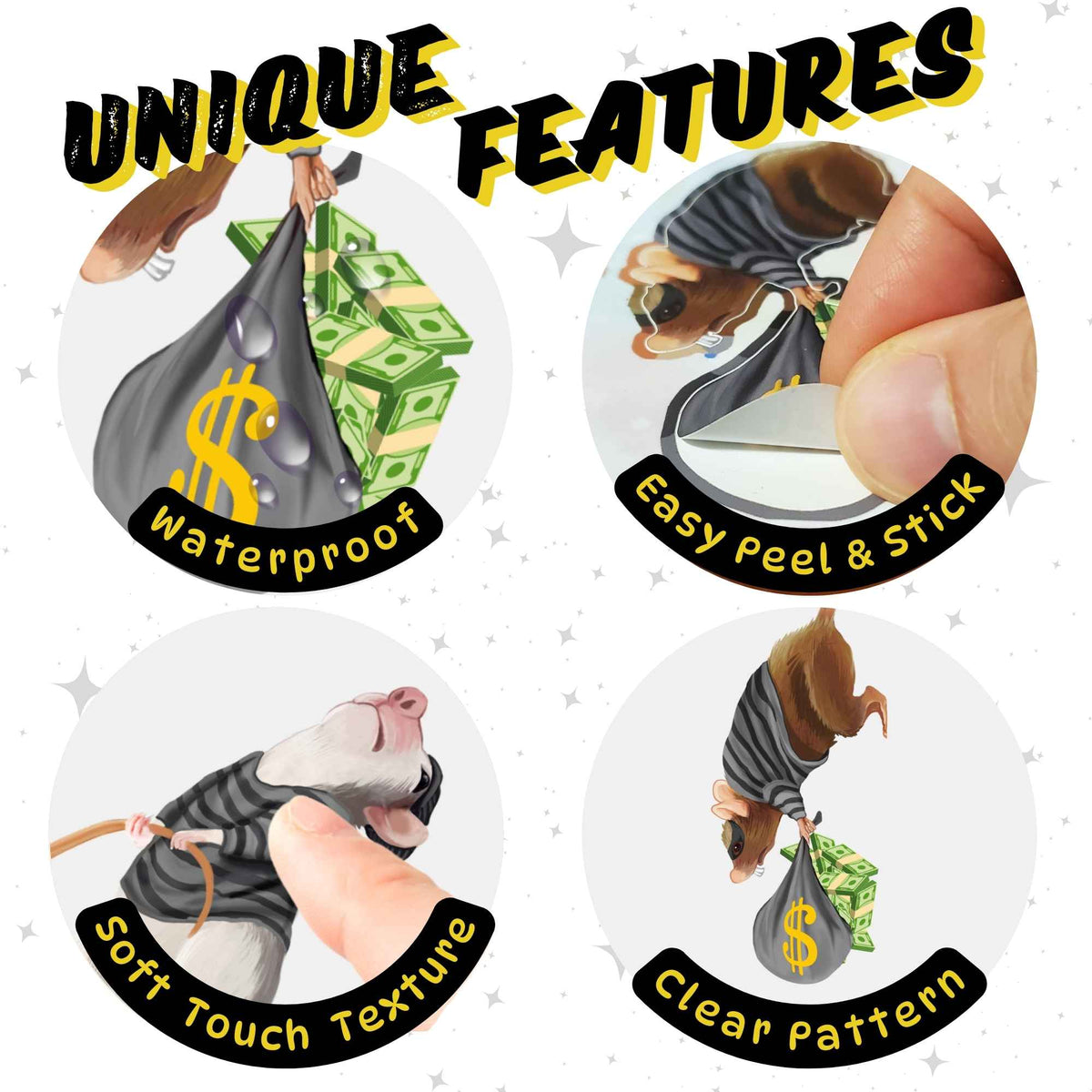 3D Mouse Wall Sticker – Burglars