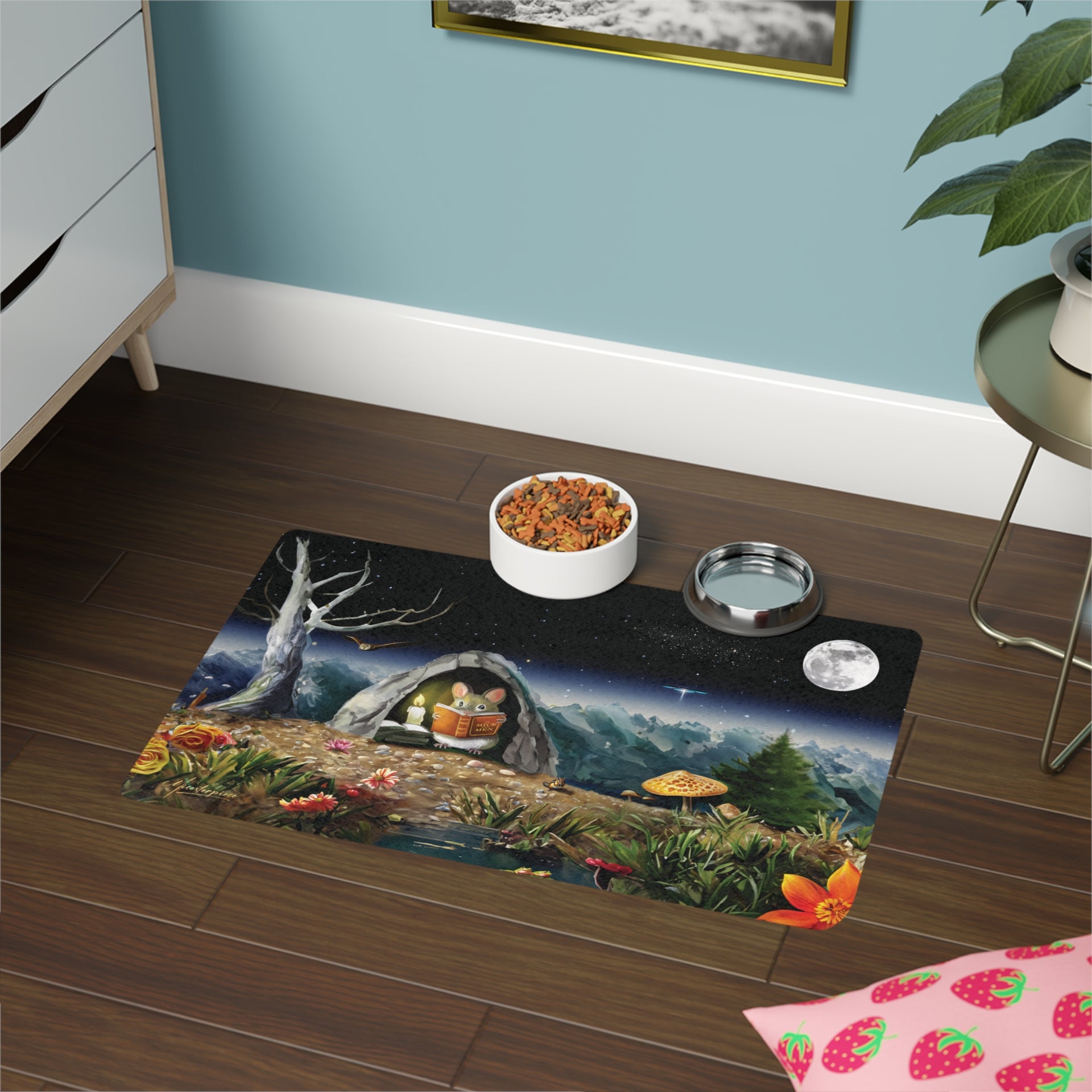 Non-Slip Pet Food Mat for Cats & Dogs - Luxurious 12