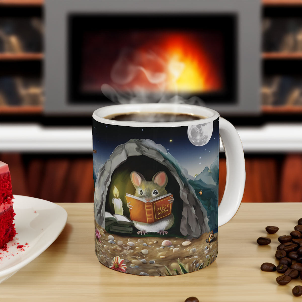 Mousehole Cave Coffee Mug - Book Lover's Delight - Micesterpiece