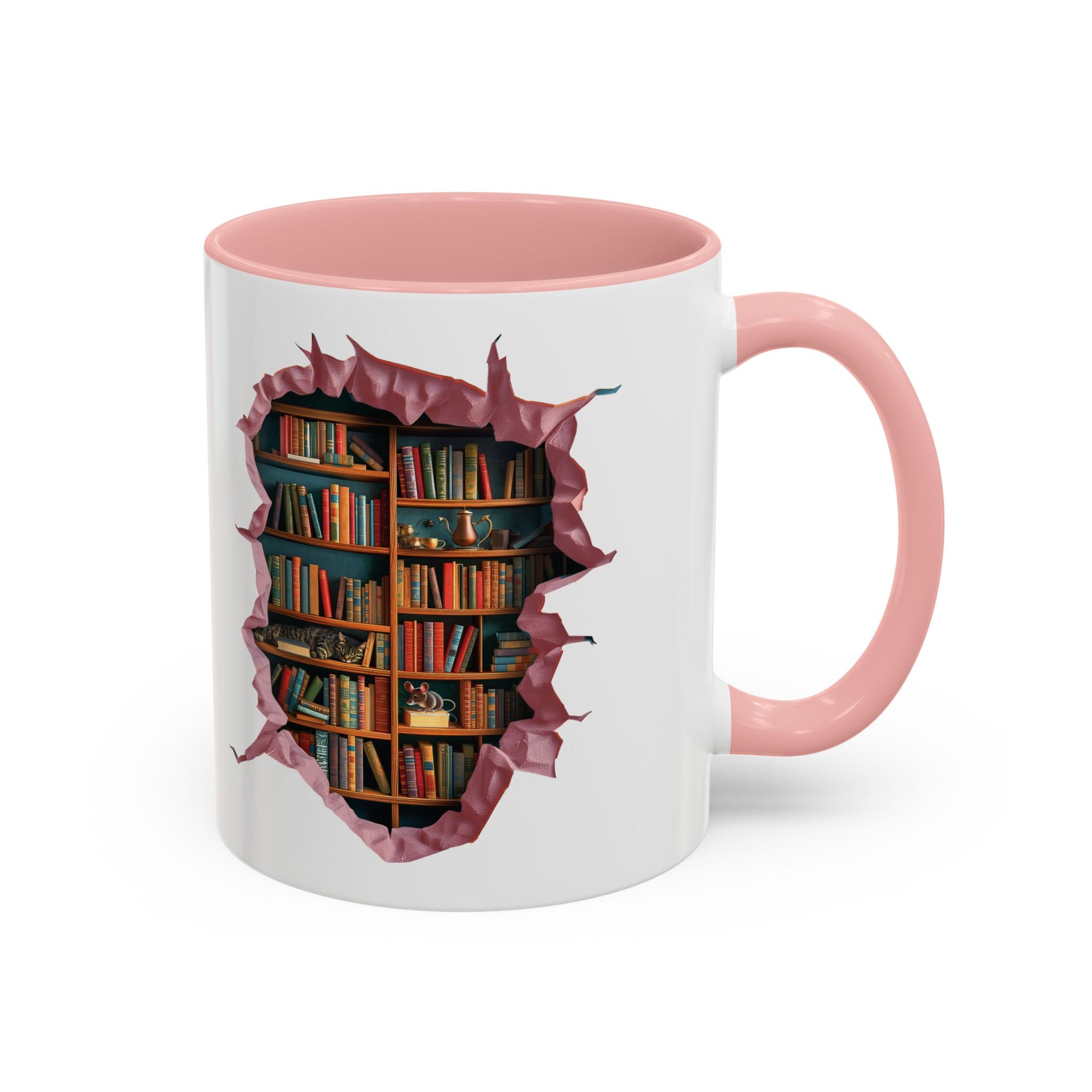 Book Lover Two-Tone Coffee Mug - It's Not Hoarding if it's Books - 11oz Ceramic Mug, Perfect Bookish Gift, BPA-Free