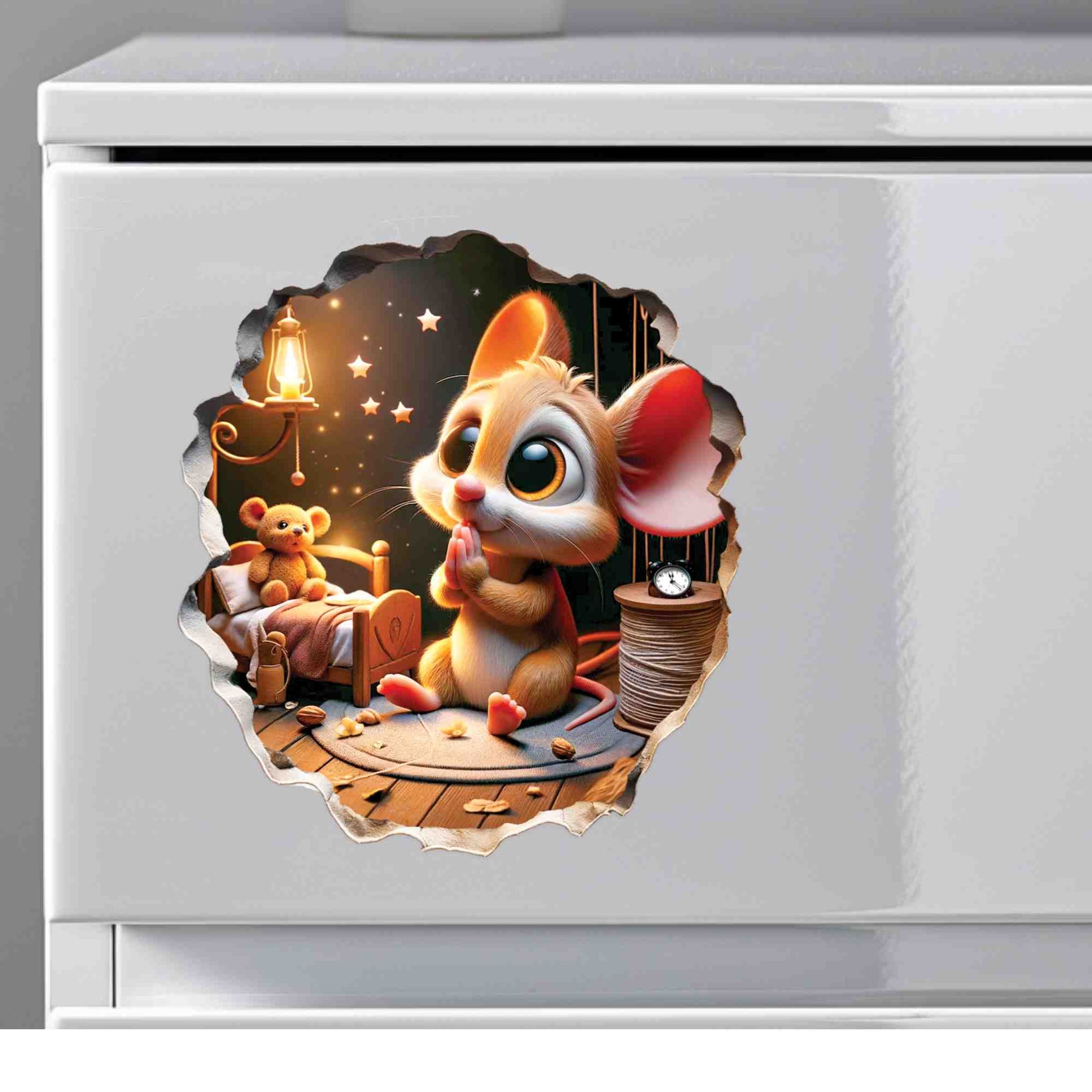 Adorable mouse wall decal for kids room or nursery
