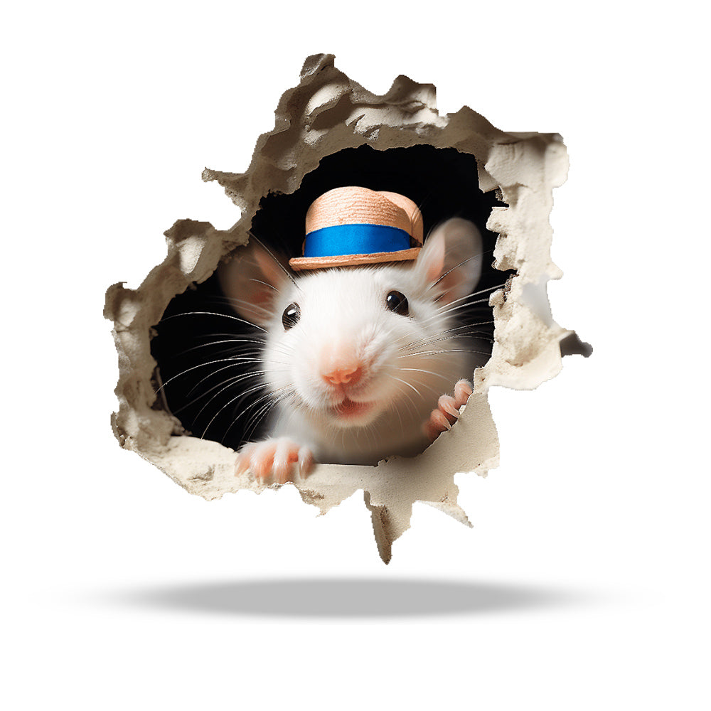 3D Mouse Hole Sticker - Ernesto - Micesterpiece