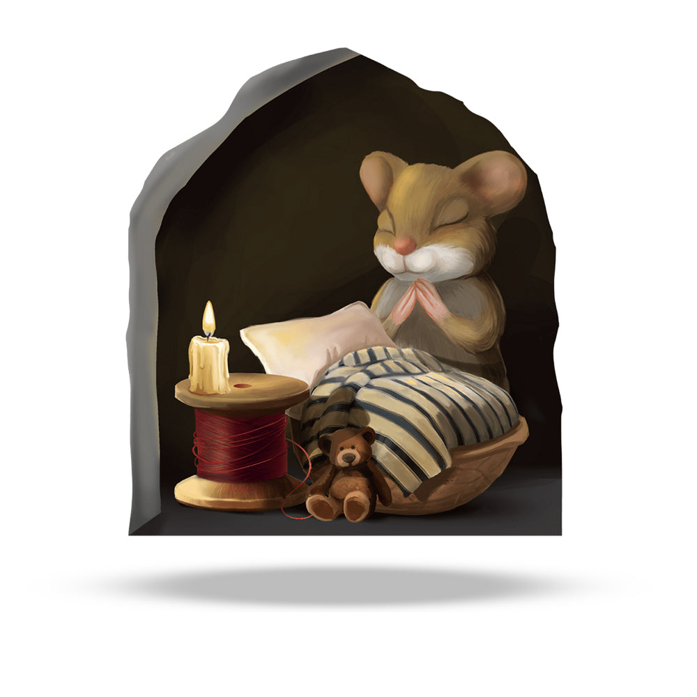 Praying mouse 3D wall sticker vinyl decal on wall
