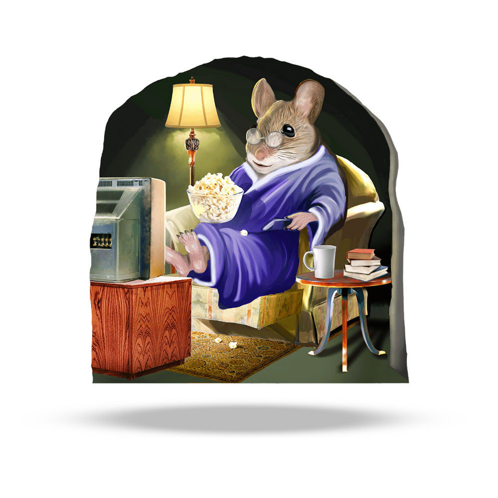 Couch potato mouse 3D wall sticker vinyl decal on wall
