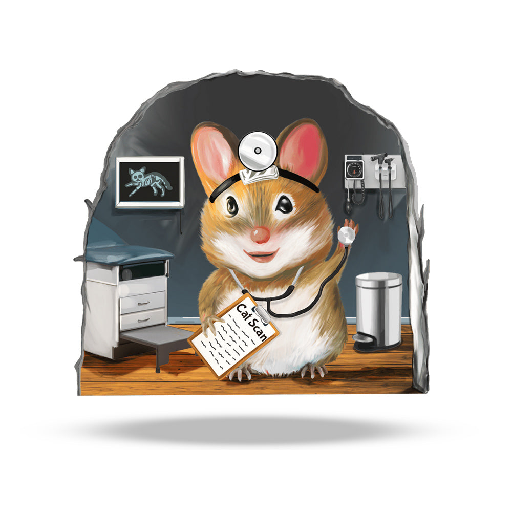 Doctor mouse 3D wall sticker vinyl decal on wall
