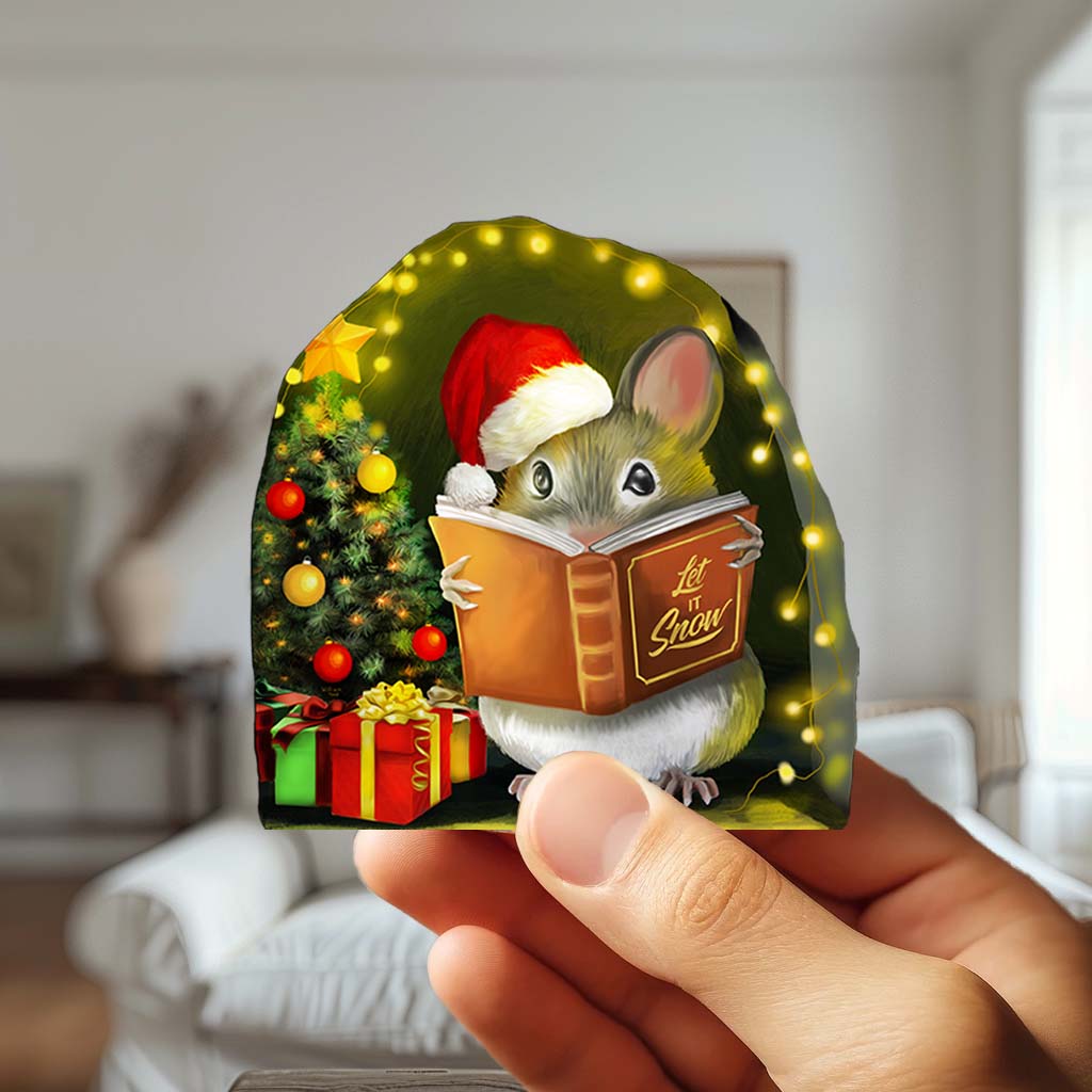 Christmas Mouse Reading Book 3D Sticker - Micesterpiece