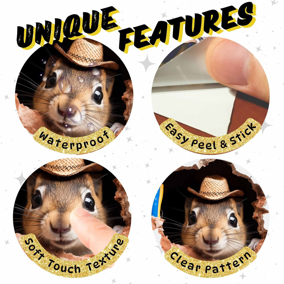 3D Squirrel Wall Sticker – Earl