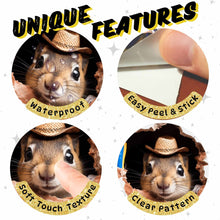 3D Squirrel Wall Sticker – Earl