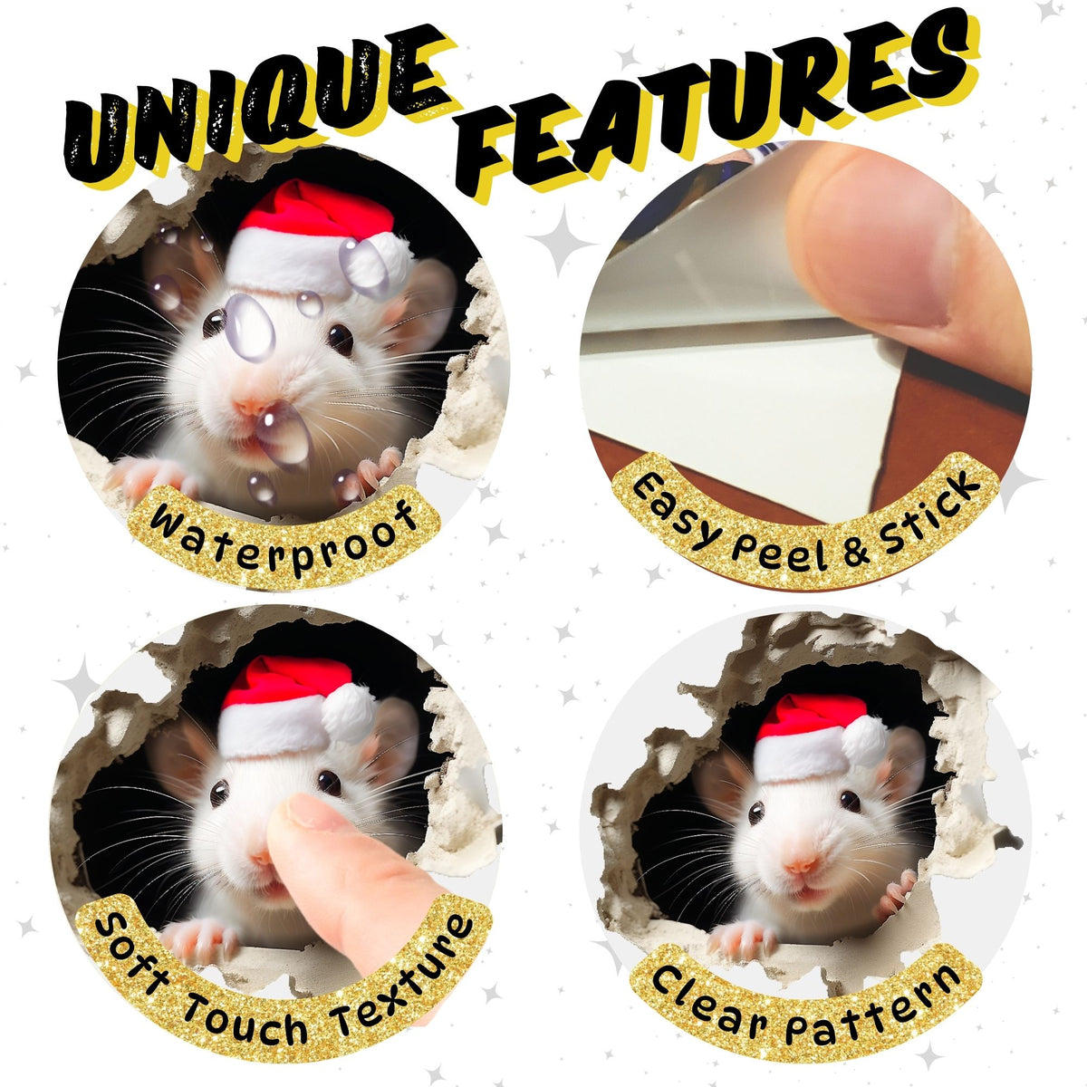 3D Mouse Wall Sticker – Jingle Paws