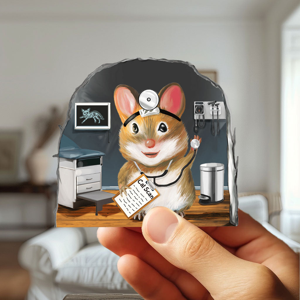 Medical-themed mouse wall decal for clinic or office
