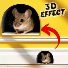 Peekaboo Mouse 3D Wall Sticker – Mouse Hole Illusion