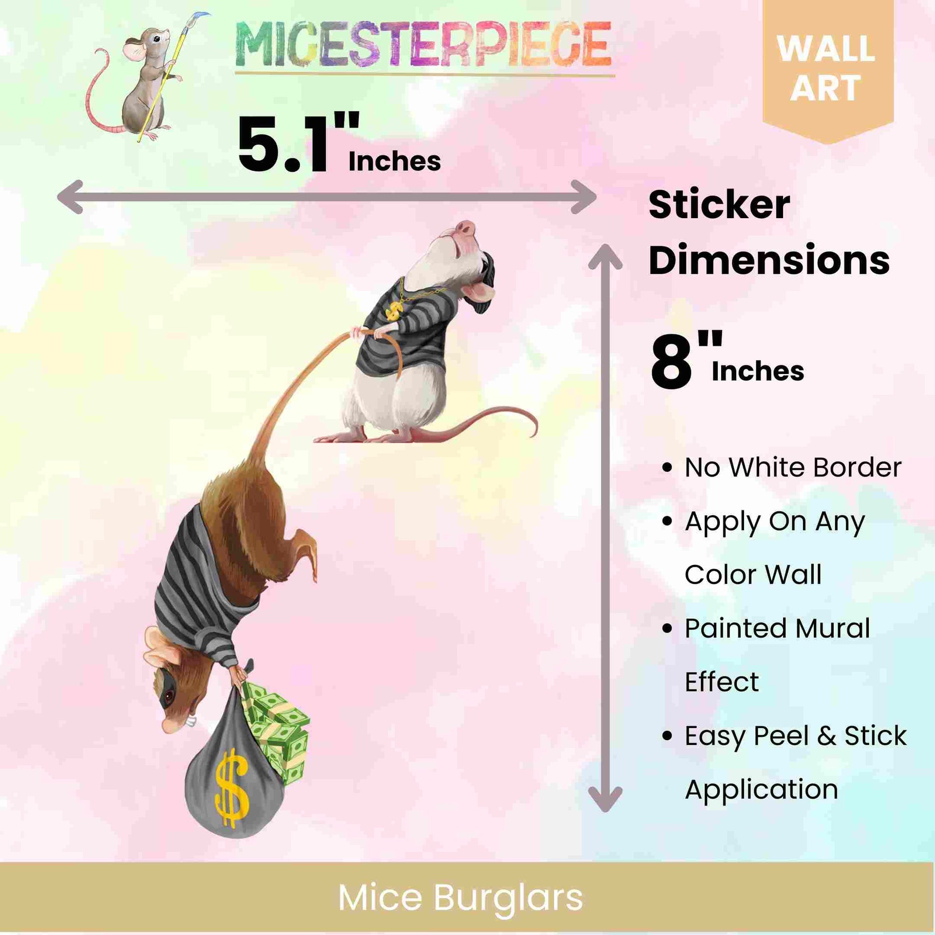 Micesterpiece 3D Mouse Wall Decal - 5