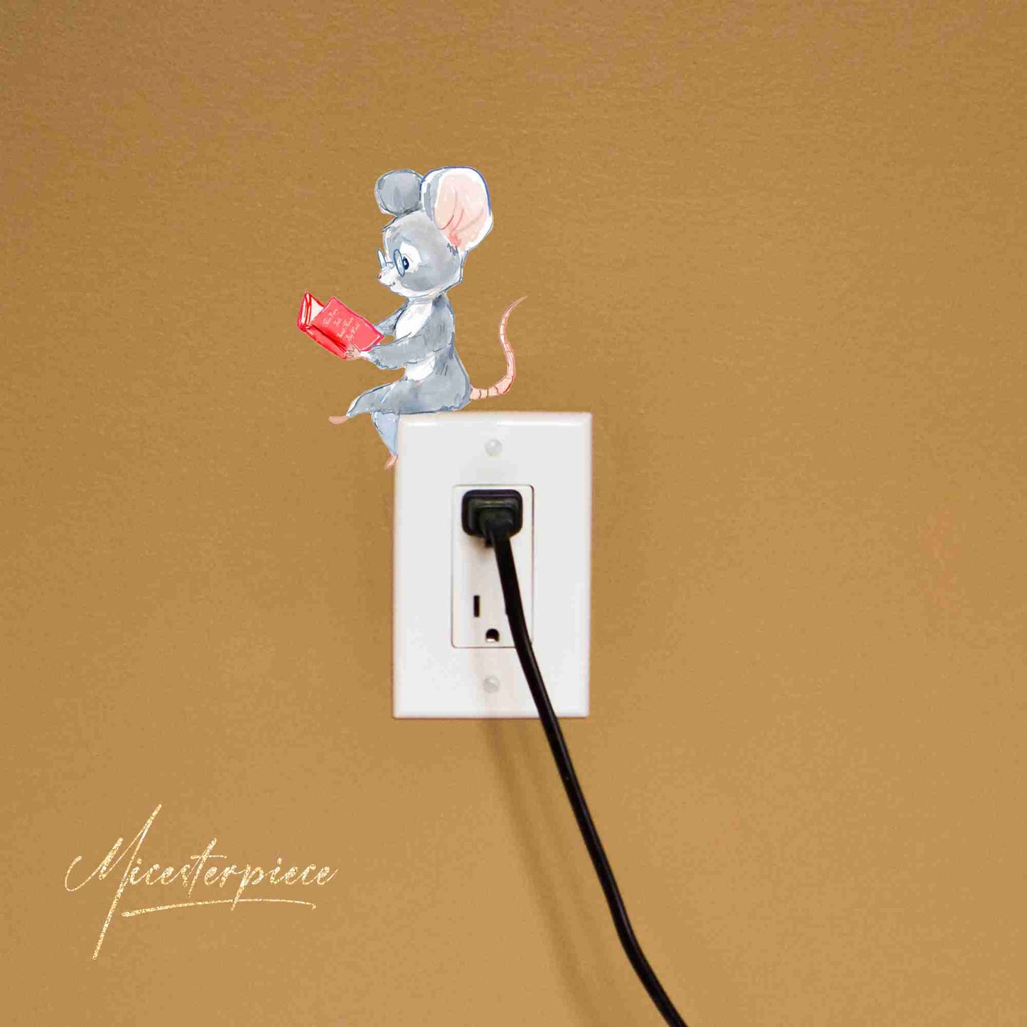 Muse mouse wall decal for studio or office
