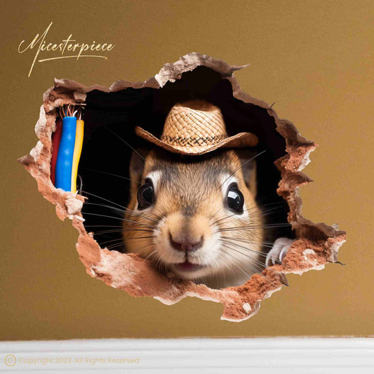 Earl the squirrel 3D wall sticker vinyl decal on wall
