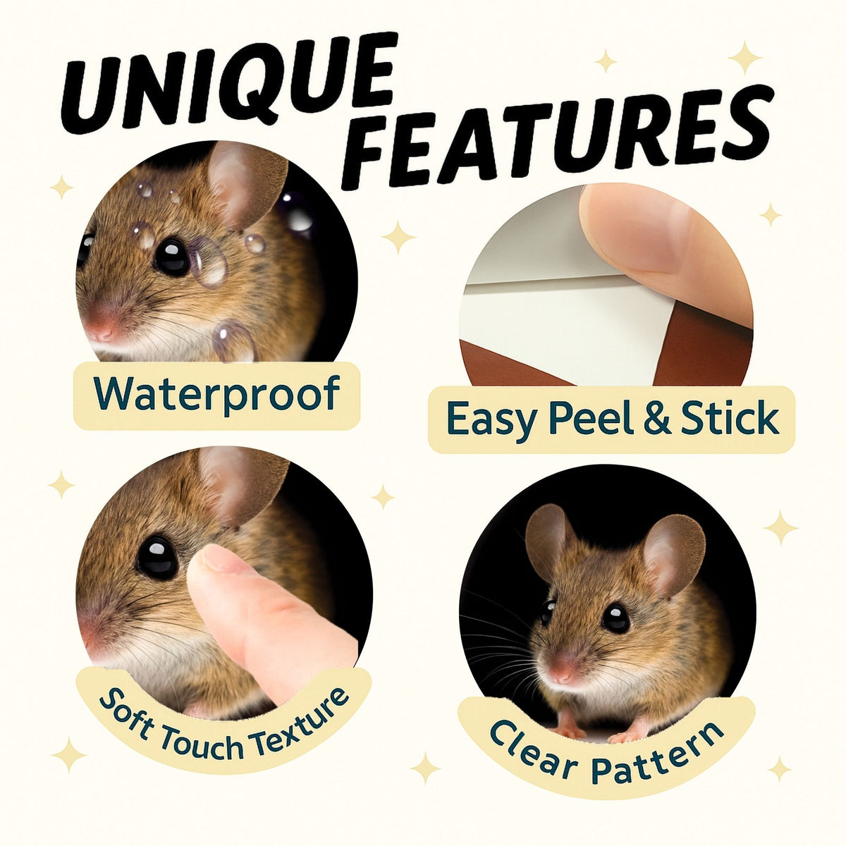 Peekaboo Mouse 3D Wall Sticker – Mouse Hole Illusion