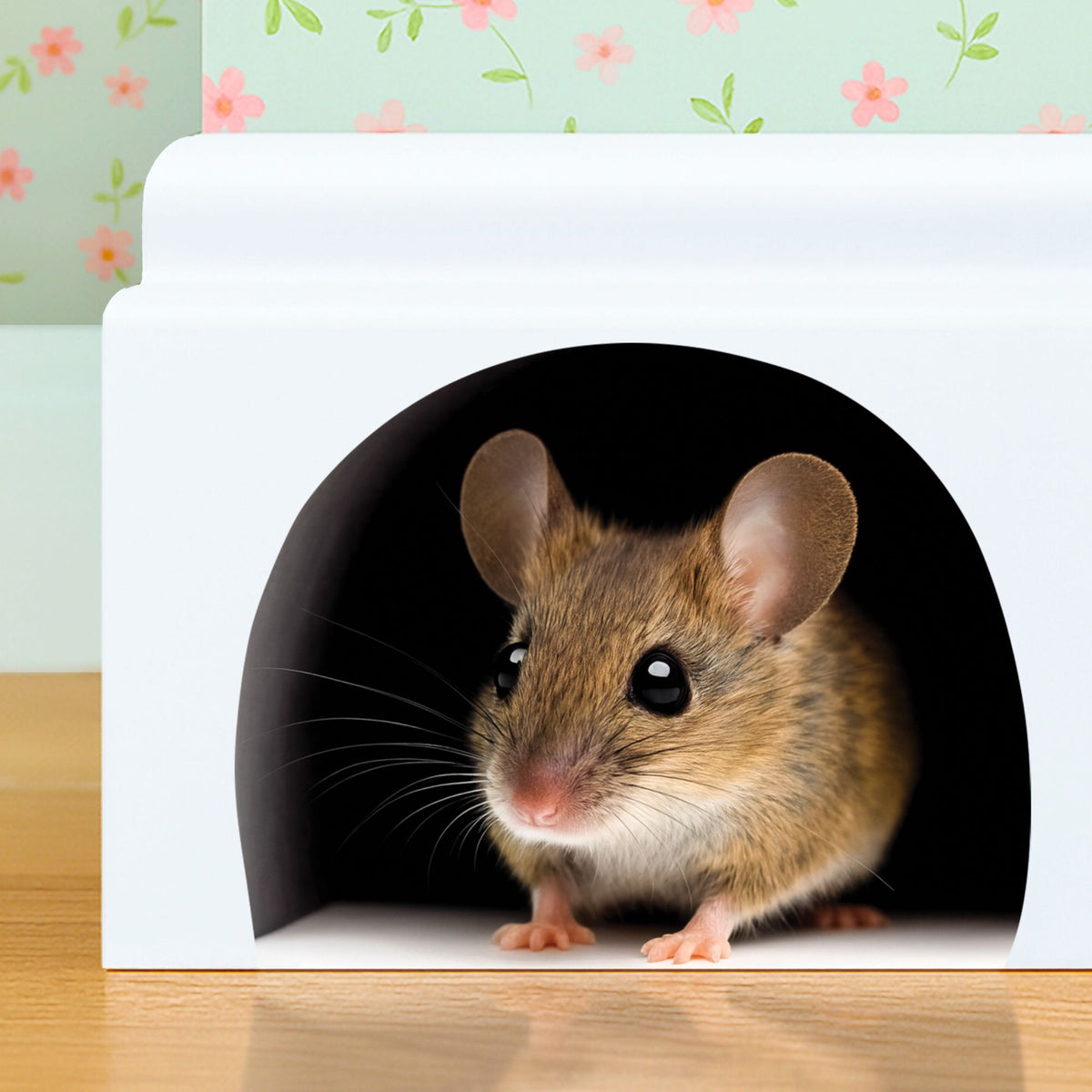 Peekaboo Mouse 3D Wall Sticker – Mouse Hole Illusion