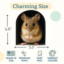Realistic Mouse 3D Wall Sticker – Classic Mouse Hole Decal