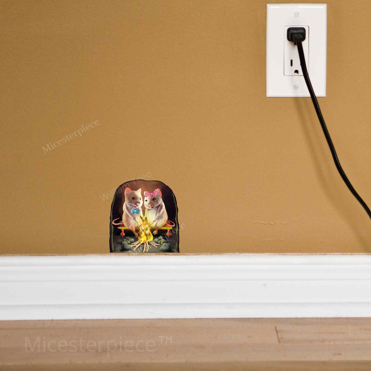 Outdoor themed mouse wall decal for playroom or cabin
