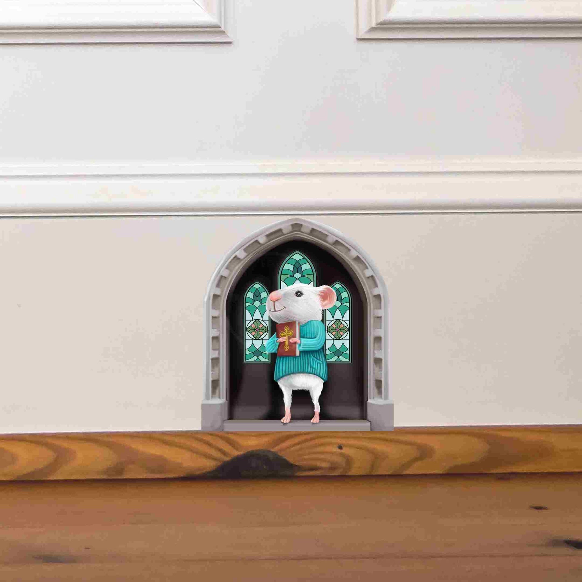 Church Mouse 3D Wall Sticker Decal - Micesterpiece