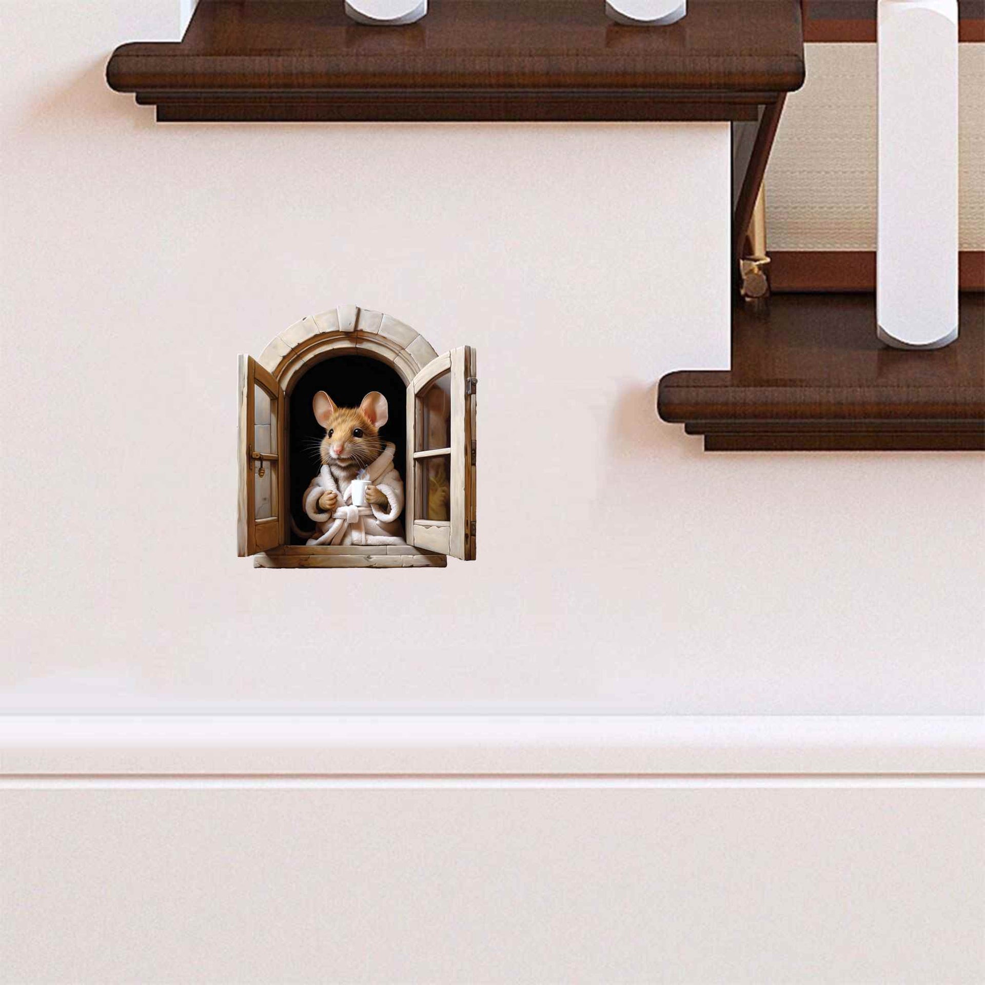 3D Mocha Mouse Wall Decal Sticker - Micesterpiece