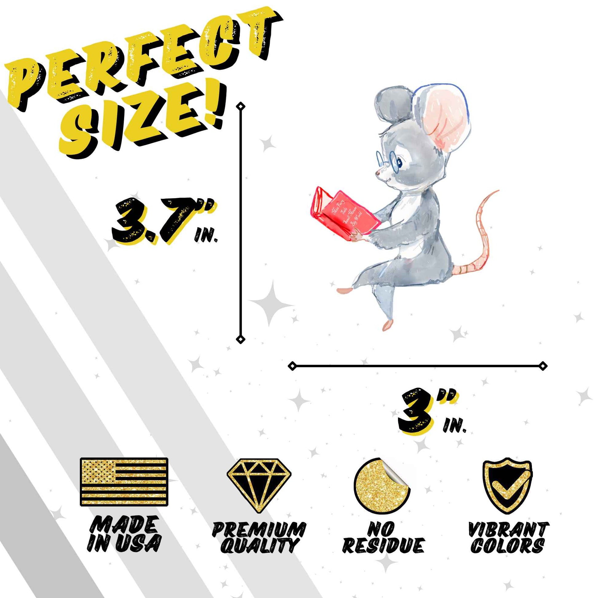 Creative mouse wall sticker in art room
