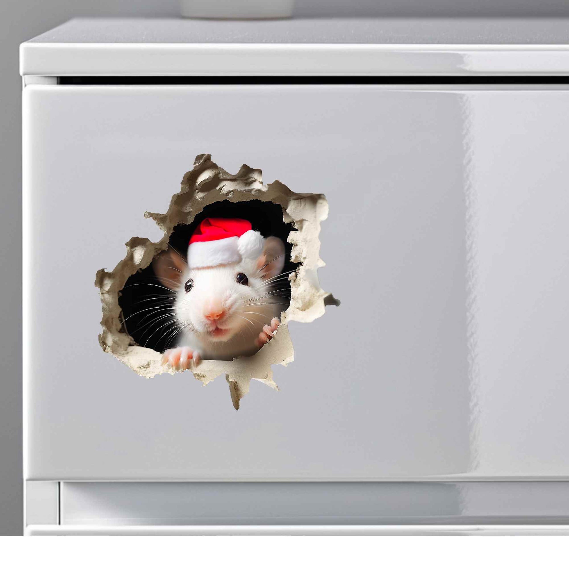 Jingle Paws 3D mouse wall sticker holiday vinyl decal on wall

