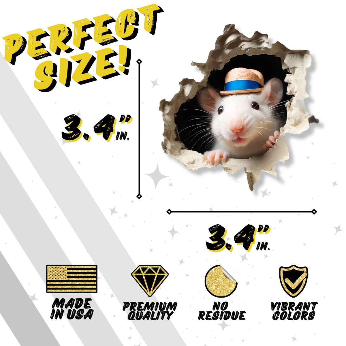 Ernesto mouse wall sticker in kids room
