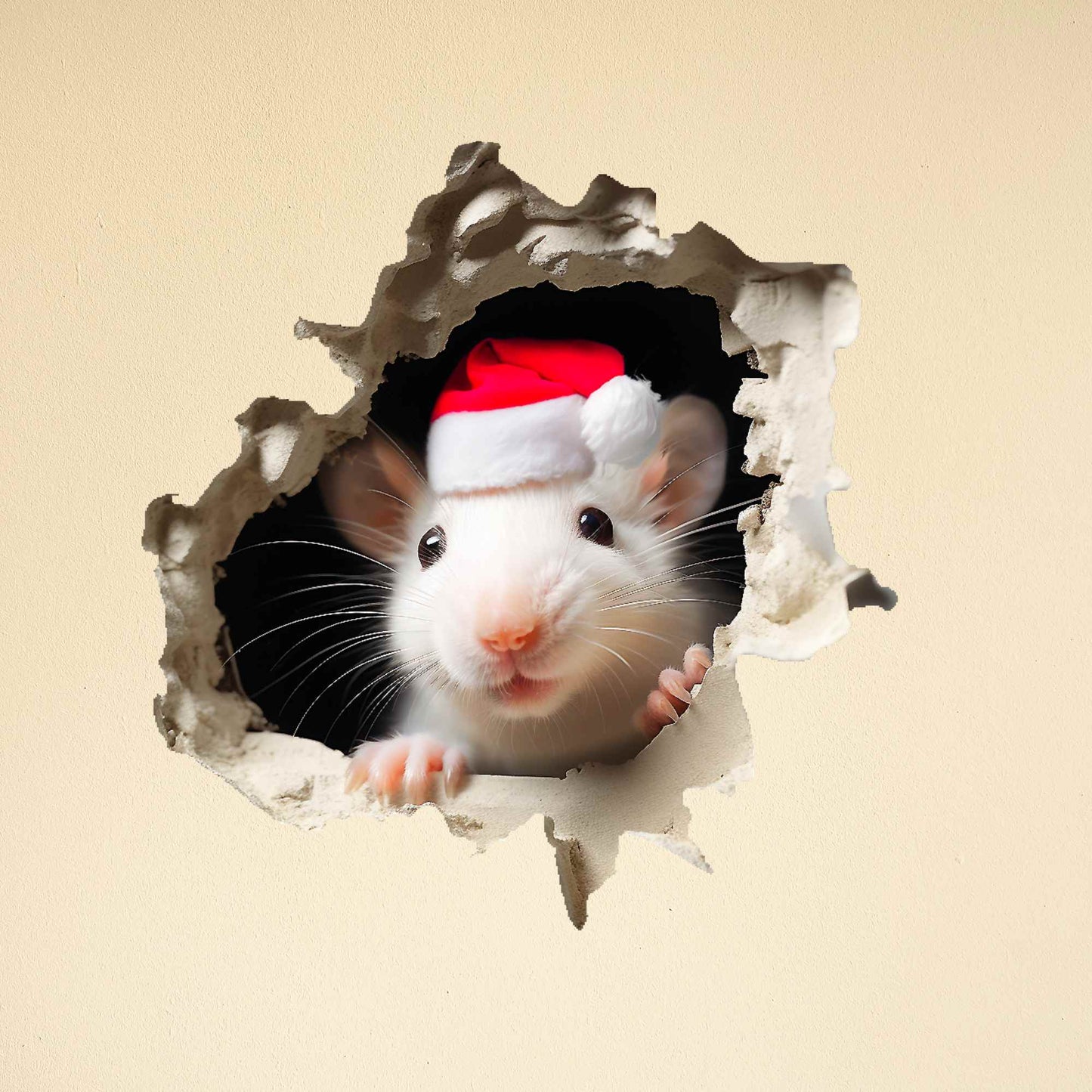 Festive mouse wall decal for kids room
