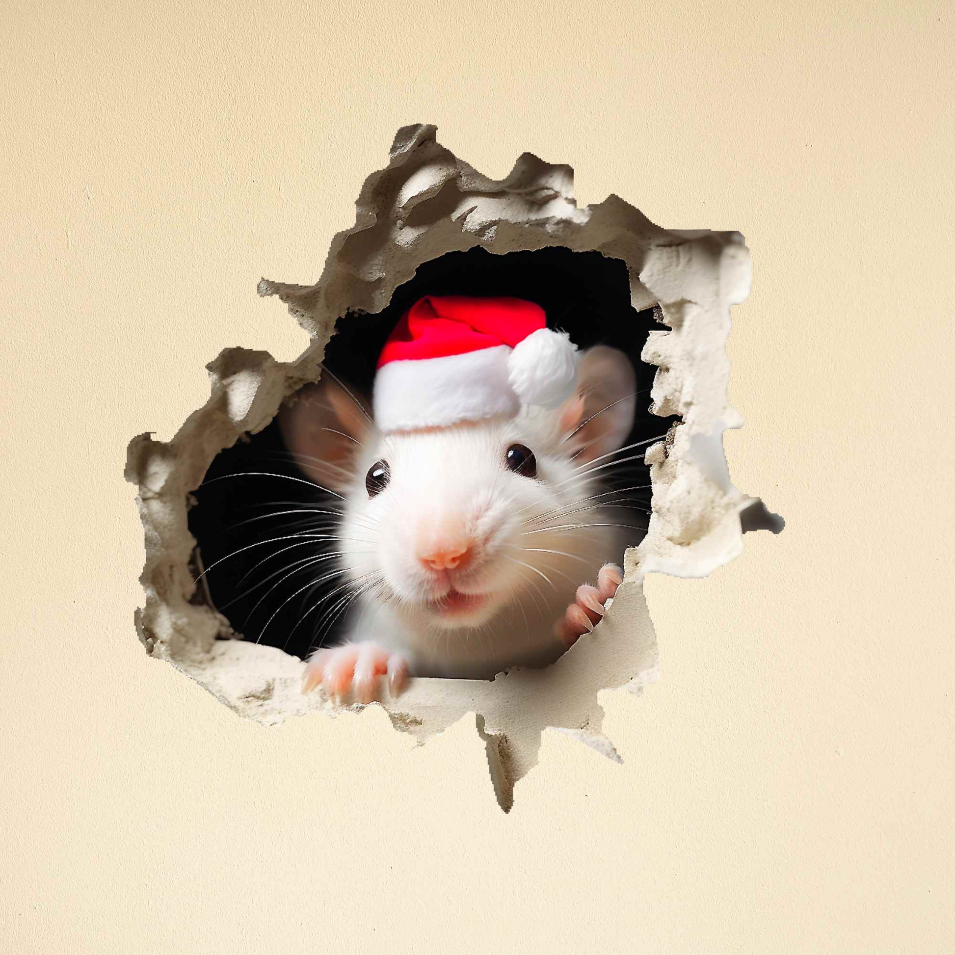 Festive mouse wall decal for kids room
