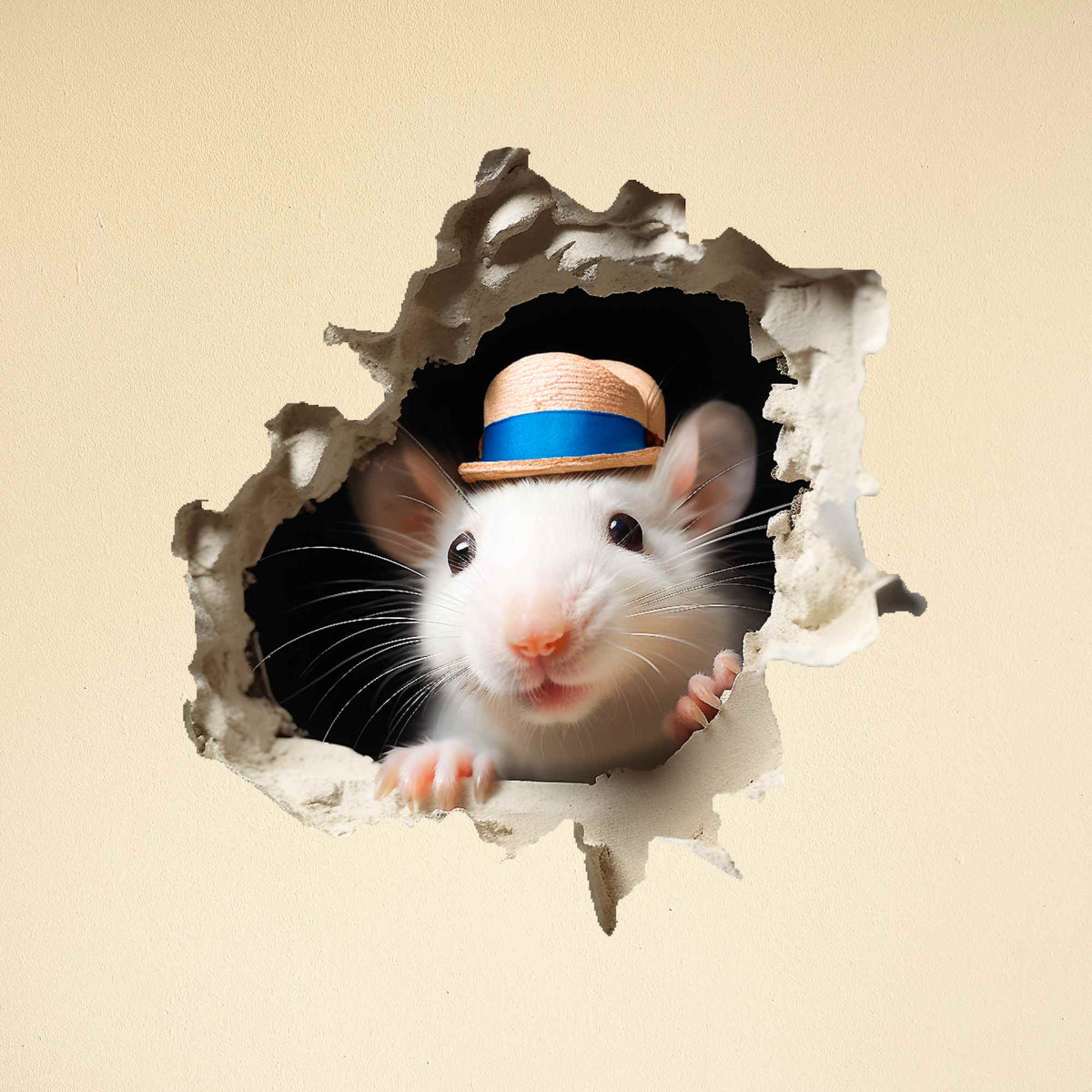Character mouse wall decal for reading nook or classroom

