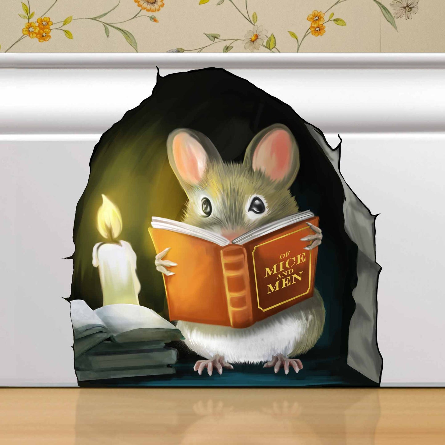 Mouse Reading Book 3D Wall Sticker Decal - Micesterpiece