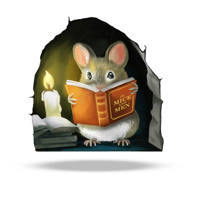 Mouse Reading Book 3D Wall Sticker Decal - Micesterpiece