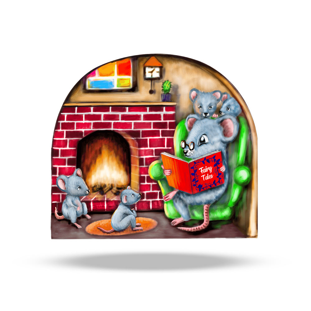 Grandpa mouse 3D wall sticker vinyl decal on wall
