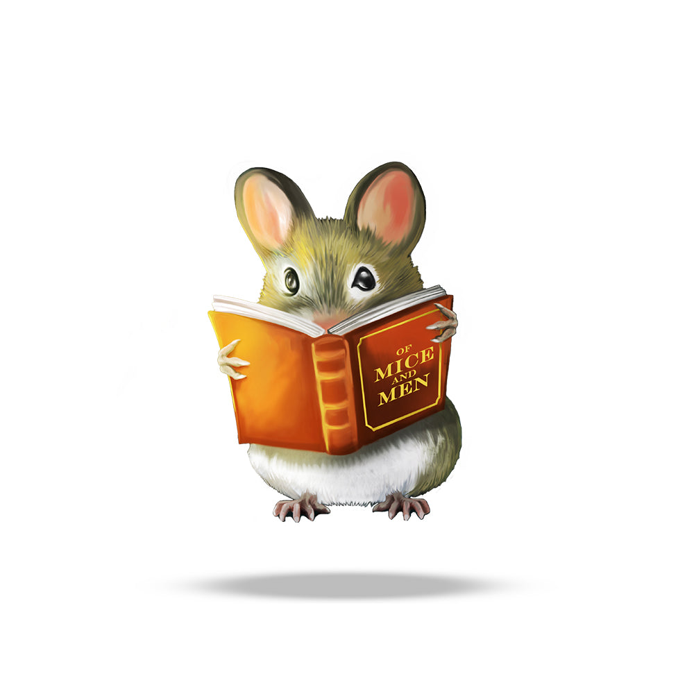 Mouse Reading Book 3D Wall Decal Sticker - Micesterpiece