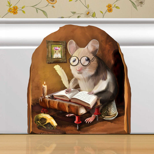 Novelist mouse 3D wall sticker vinyl decal on wall
