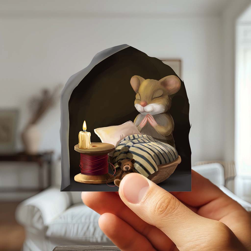 Faith-inspired mouse wall decal for kids room
