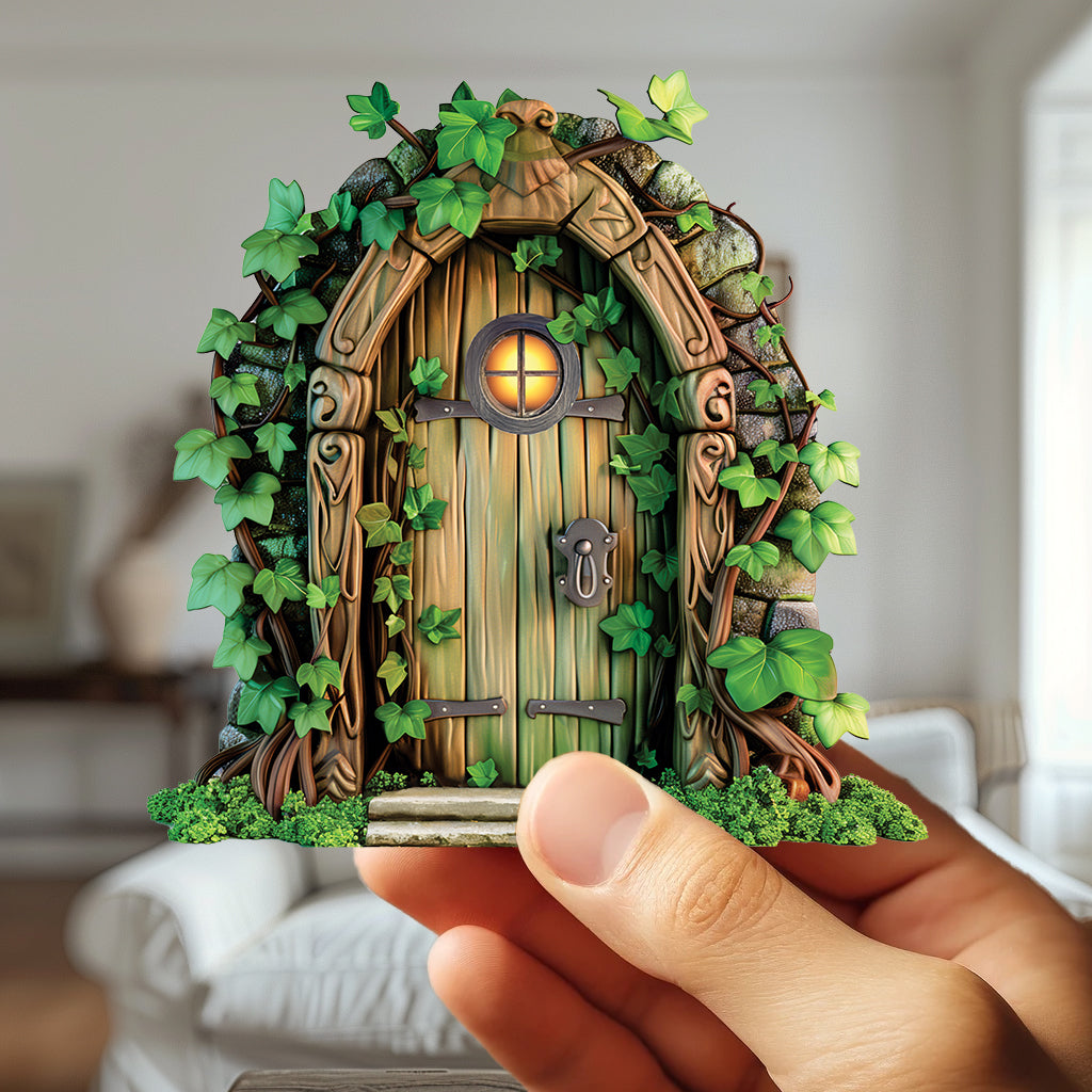 Whimsical Enchanted Door 3D Wall Sticker - Fairy Tale - 3D Door Mural - Nursery Decor - Kids Room Wall Art - Fantasy Wall Decal - Removable