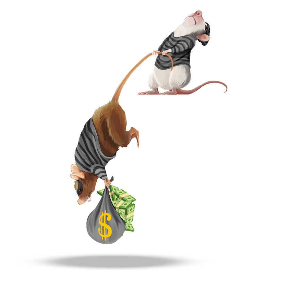 Burglar mice 3D wall sticker vinyl decal on wall
